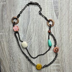 Lucky Brand Vintage Inspired Mixed Media Necklace